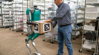 This Satyrlike Robot Brings Boxes to You Like a Metal Mr. Tumnus